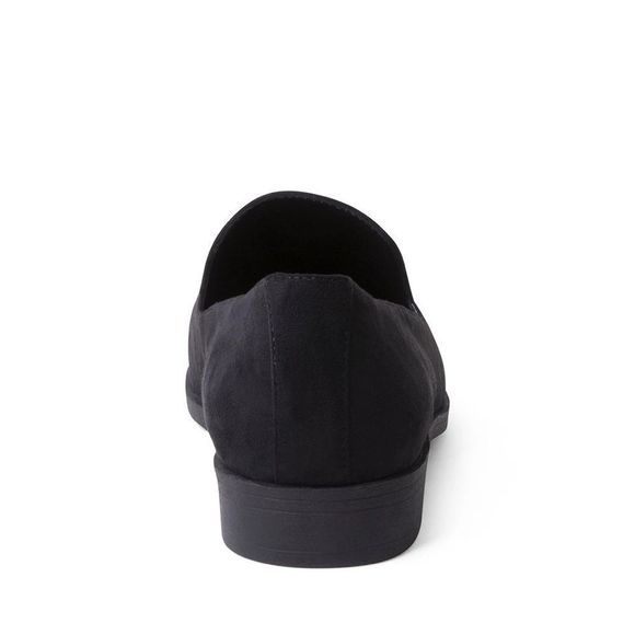 NEW STEVE MADDEN DANNIE BLACK FAUX SUEDE SLIP ON FLATS SHOES SIZE 8.5 - Picture 3 of 13